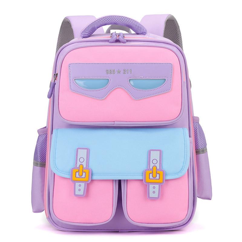 Adorable Cartoon Design Spacious School Backpack For Kids In Grades 1-5 Boys And Girls