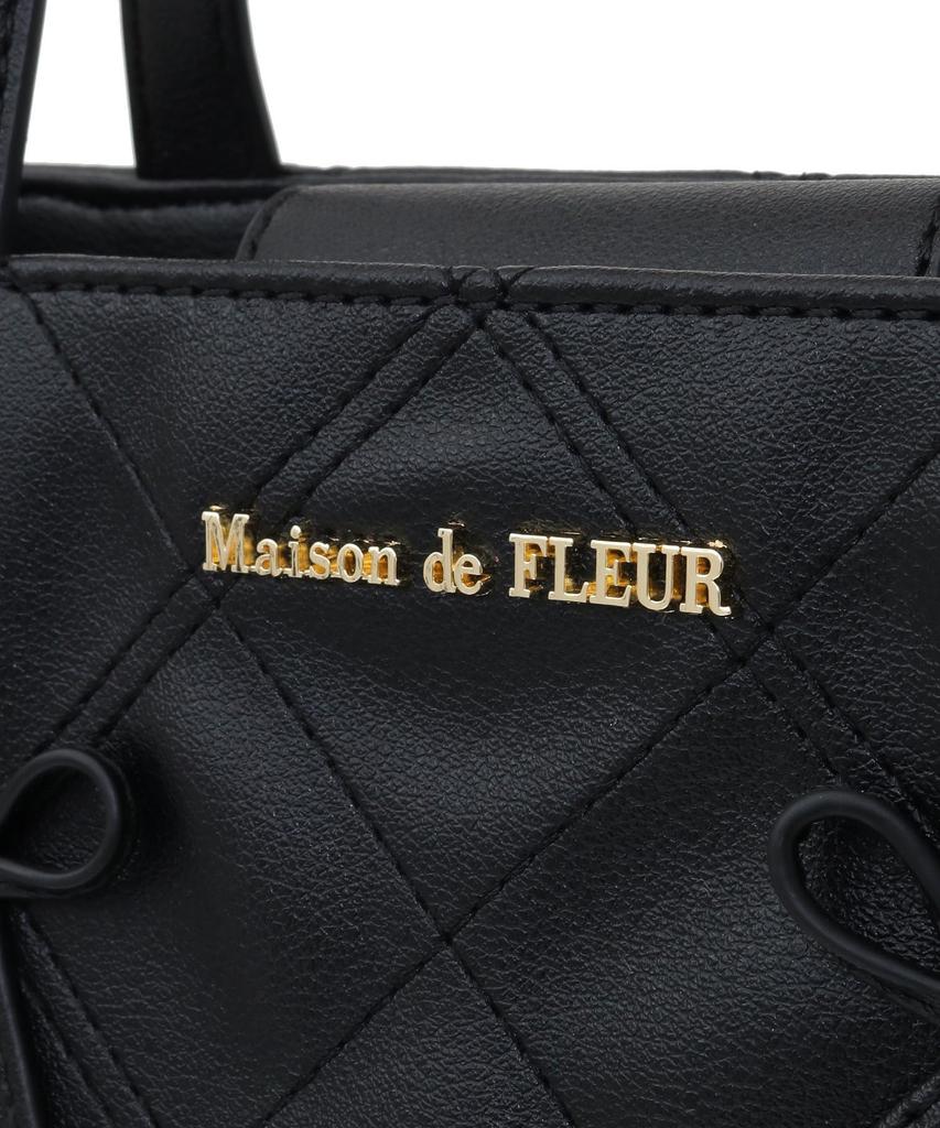Maison de FLEUR Hope Ribbon Tote Bag, Black, 8A43F0J3100