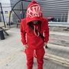Women Jogging Men's Cotton Hoodie Jacket and Trousers Streetwear Coat Young Fashion Hooded Tops Pants