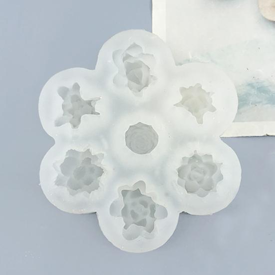 Flower Silicone Mold for Cake Chocolate Soap 3D Rose Handmade Candle Gypsum Mold Food-Grade Reusable Baking Tools