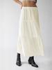 Autumn 2025 Retro Chic Women's Distressed Solid Color Casual Skirt