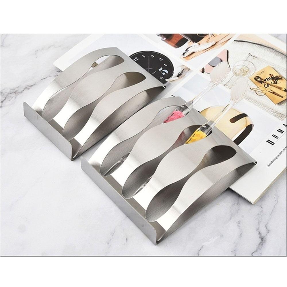 Stainless Steel Stainless Steel Holder Two Hole Wall Toothbrush Holder Bathroom Holder Wall Mount