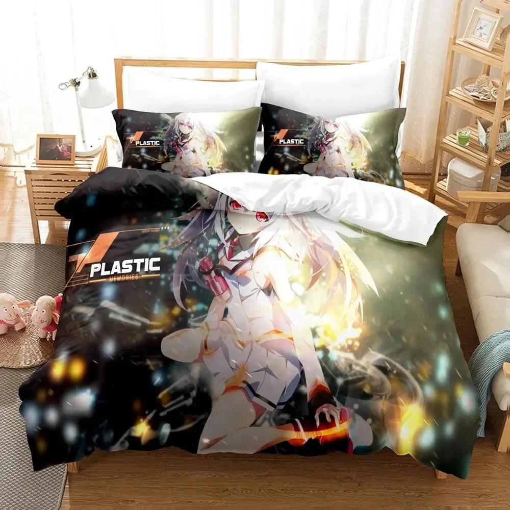 Anime Plastic Memories Isla Comfortable Duvet Quilt Cover Pillowcase Bedding Set Children Bedroom Decoration Home Textile