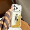 Golden Flowing Sand Anti-fall iPhone 14/13 Pro Max Case