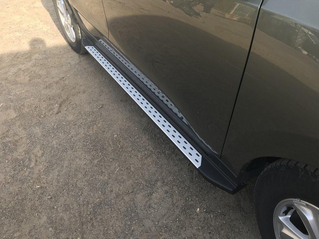 Боковые пороги OEM-BMW-V2 (2 шт, пластик) для Hyundai IX-35 2010-2015 гг