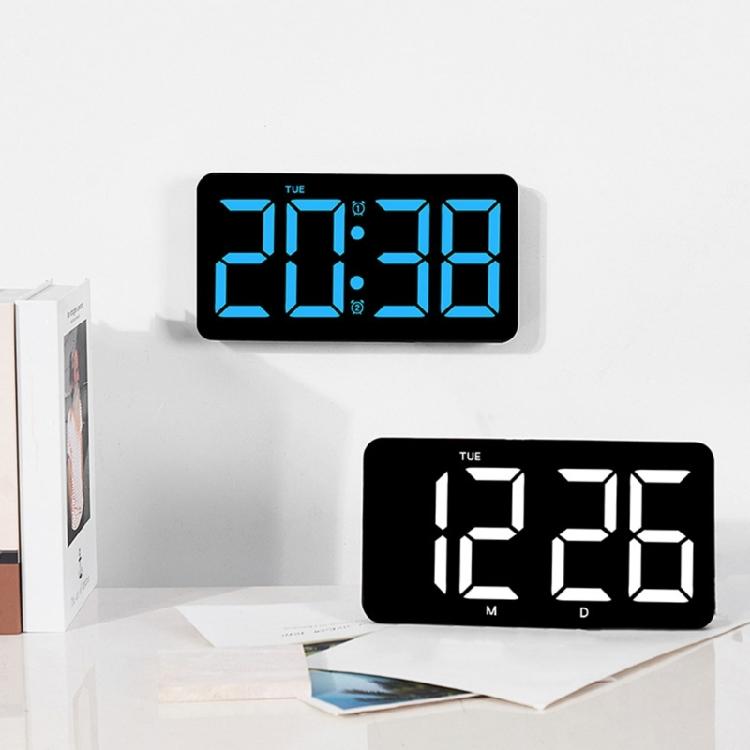 Wall Clock Customizable Digital Clock Date/Temperature Display Bedroom Alarm