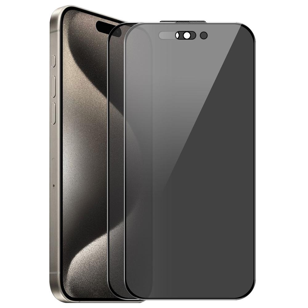 

ENKAY HAT PRINCE 2Pcs For iPhone 16 Pro Anti-Peep Full Screen Protector Silk Printing HD Clear Film Type A