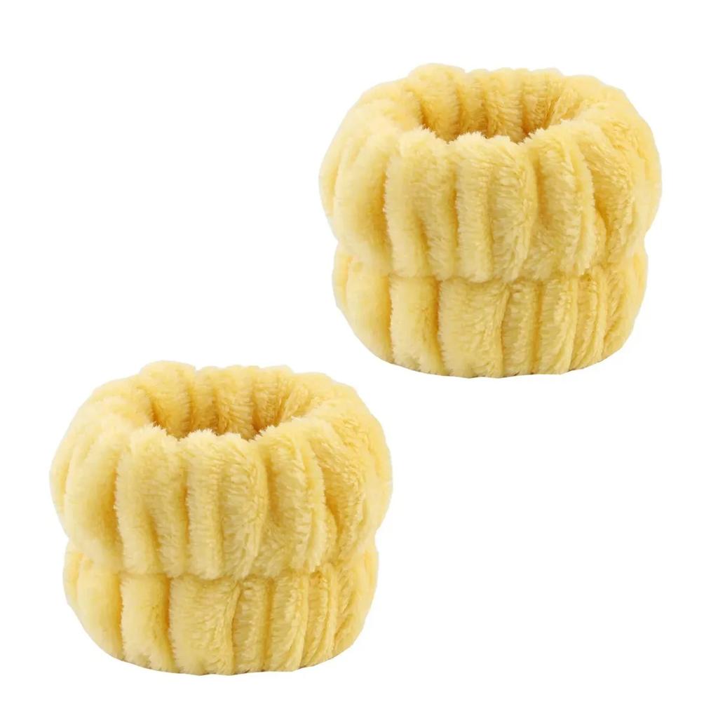1/2/3pcs Bow Headband Wristband Set Towel Elastic Soft Washing Face Shower Make Up Yoga Sports Skincare Headband For Women Girls