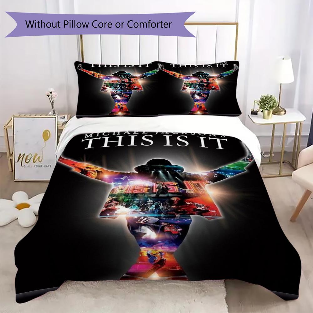 Michael Jackson Pop Legend Threepiece Set 1 Duvet Cover 2 Pillowcase Without Core Without Core Bedding Set Soft And Comfortable