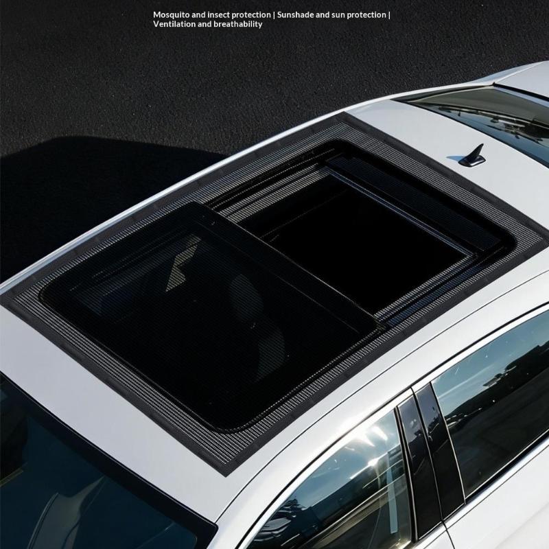 Magnetic Car Sunroof Mosquito Net Mesh Large Universal Sun Shade Breathable Insect Protection for Camping Sleeping