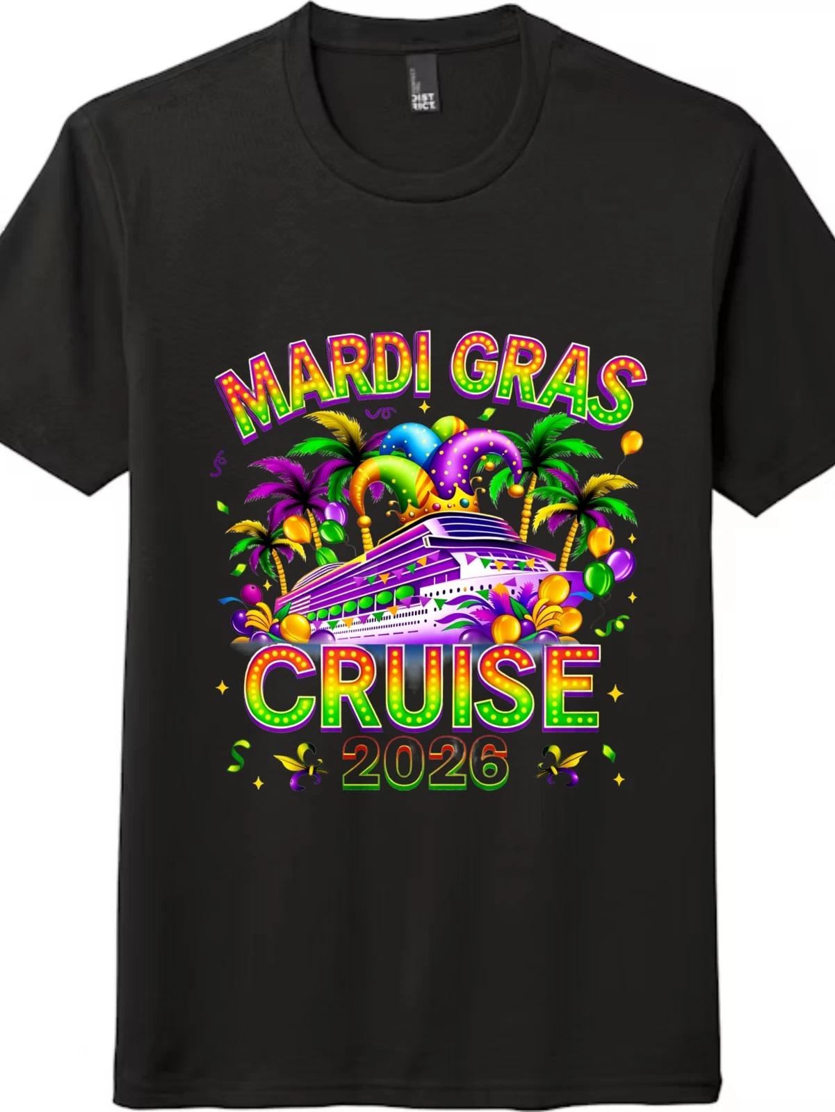 Unisex Louisiana Mardi Gras Cruise Shirt-New Orleans Pride Graphic Gathering Tee 4XL