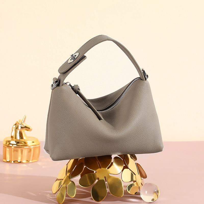 First Layer Cowhide Bag Women's New Genuine Leather Women's Bag High-end Light Luxury Niche Shoulder Bag Women's Handbag