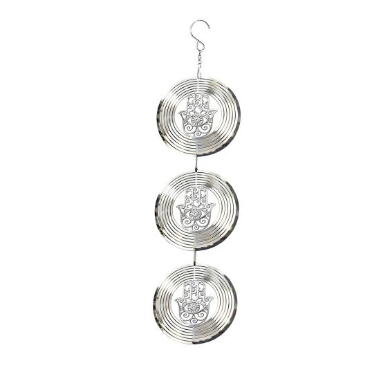 Bird Deterrent Wind Spinner for Outside Hamsa Hand Devil Eye 3D