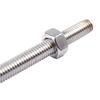 ABYN-10 Pcs 320Mm X M8 Stainless Steel Thread Bar Stock Rod Silver Tone