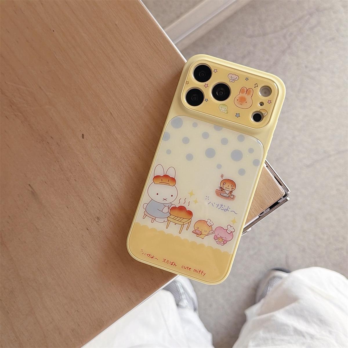 

Cute Cartoon Cat and Rabbit iPhone 14/13/17/16/15 ProMax Case Cover iPhone 14 Plus