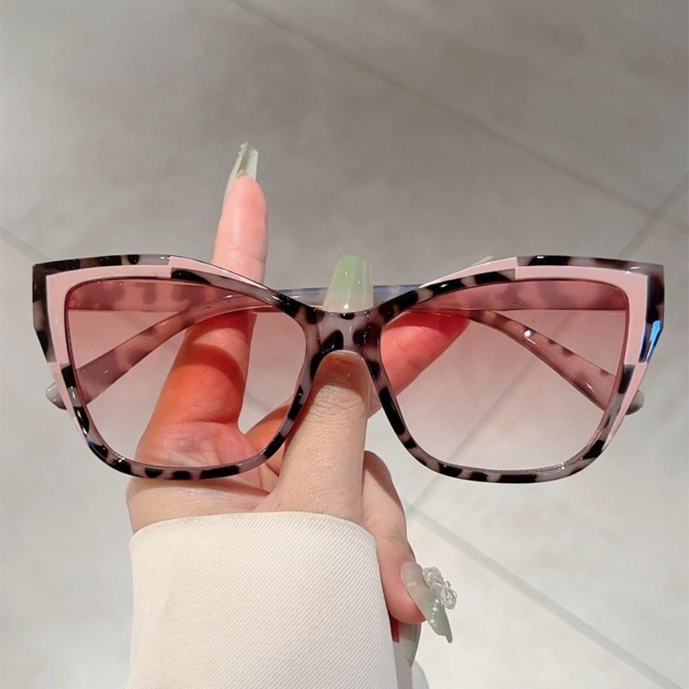 Steampunk Fashion Sunglasses Contrast Color UV Protection Sunglasses Cat Eye Sunglasses Beachwear