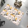 Cute Cartoon Vehicle Construction Car Area Rug Kids Dinosaur Bus Print Carpet Non-Slip Washable Floor Mat for Playroom Bedroom