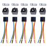 JD1914 5Pcs 5-Pin Auto Car Vehicle 12V 40A Relay Base Socket Control Wire Set