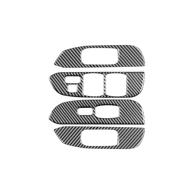 Carbon Fiber Interior Window Button Panel Sticker for 01-03 Toyota RAV4