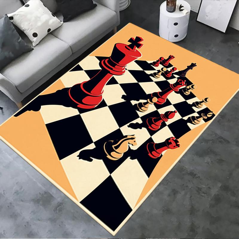2025 New Chess piece Carpet Rug for Living Room Bedroom Home Sofa Decoration,Kids play Non-slip Floor Mat