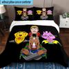 3PCS Pink Cat Man Horse 3pcs Bedding,Including 3PCS Duvet Cover And 2pcs Pillowcases Perfect for Christmas,Ideal for Bedroom, Dormitory