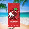 Brown Hello Kitty Surfing Beach Towel Tropical Palm Tree Design Cute Pink Bikini Kitty On Wave Summer Pool Towel For Beach Lover