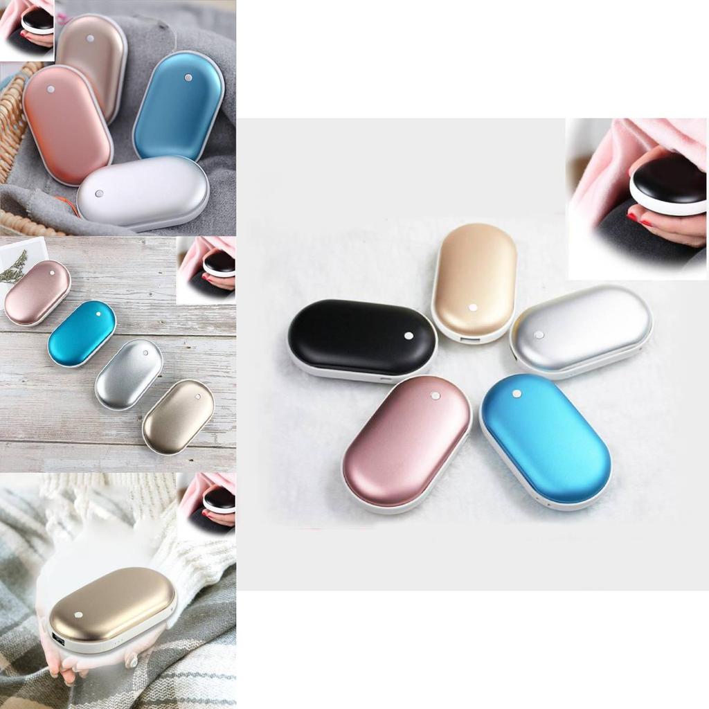 Premium USB Wiederaufladbarer Handwärmer mit doppelseitiger Heizfunktion und stilvollem Design