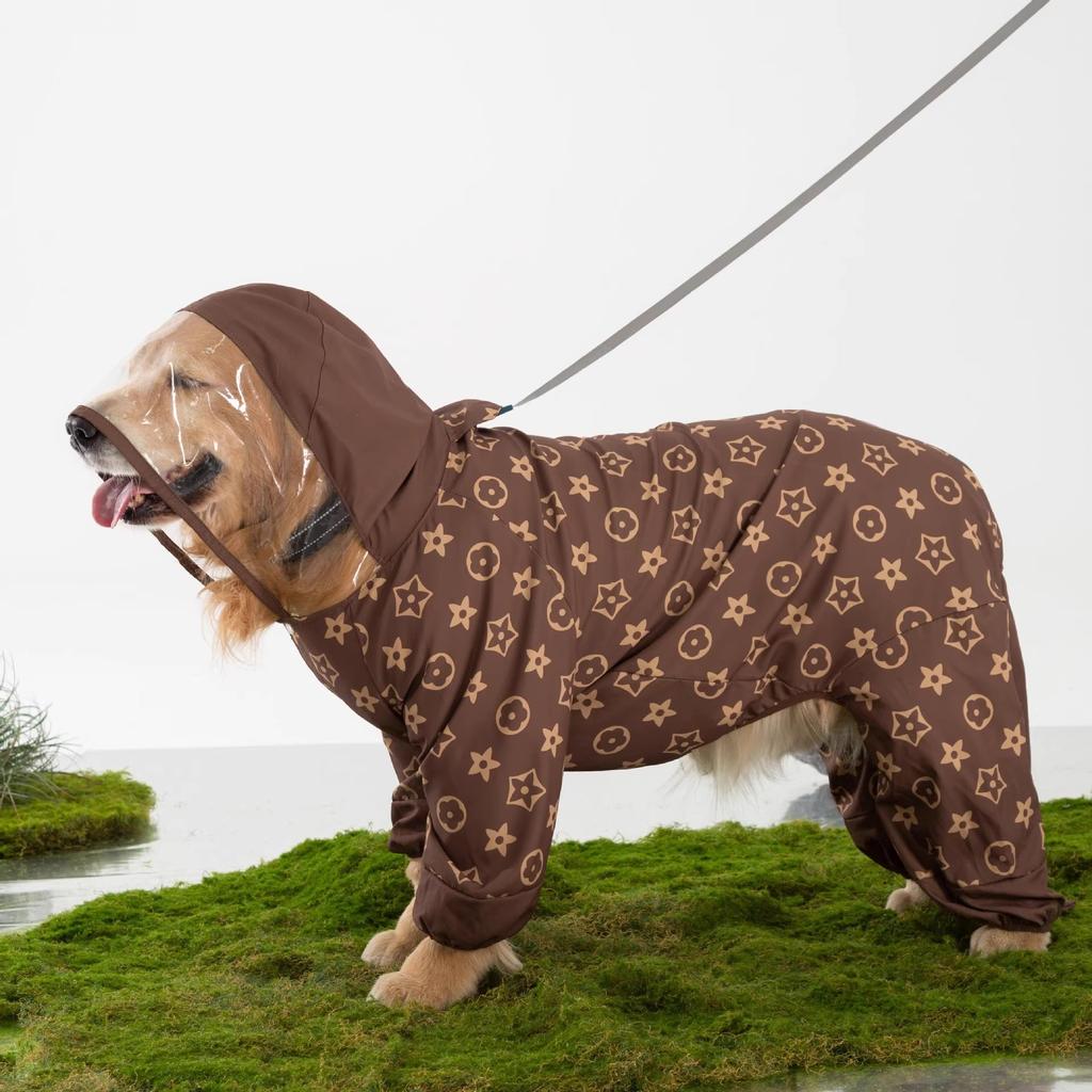 Big Dog Poncho Pet Raincoat Golden Retriever Labrador Medium and Large Dog Summer Rainy Weather Waterproof Outdoor Dog Clothing