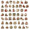 50PCS Creative Retro Christmas Stickers Laptop Phone Cases iPad Water Cups Helmet Stickers Waterproof