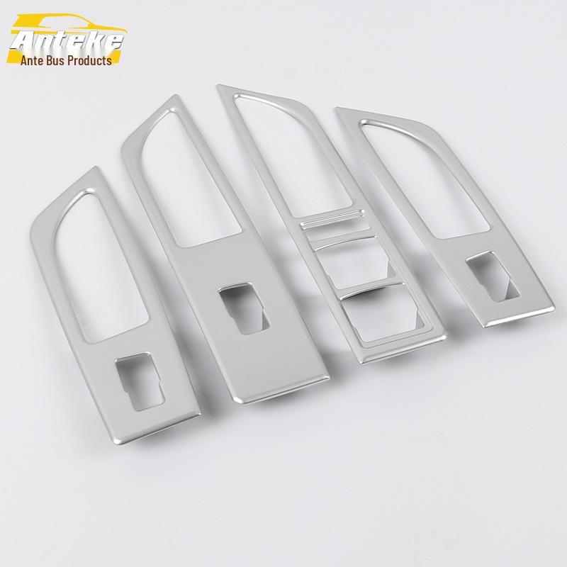Compatible Electroplated Glass Switch Trim for 15 Geely Global Hawk GX-9 Models - Car Door Window Armrest Button Cover