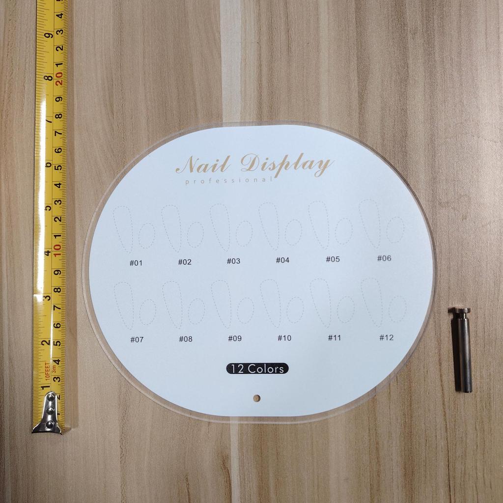 Japanese Nail Art Display Board: Three-Color Gel Polish Chart Book & Stand