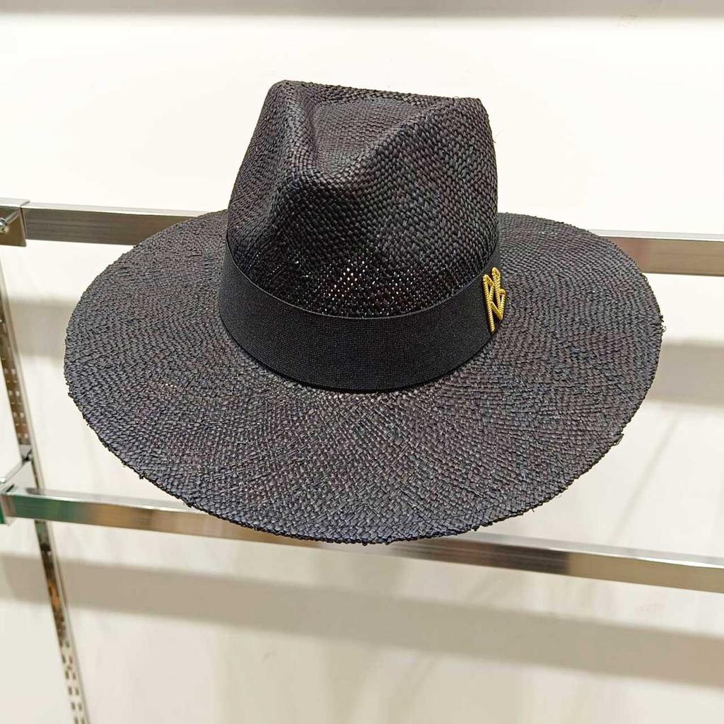 Summer straw hat hand-woven with straw bow ribbon outdoor travel sun protection beach hat sun hat hats for woman