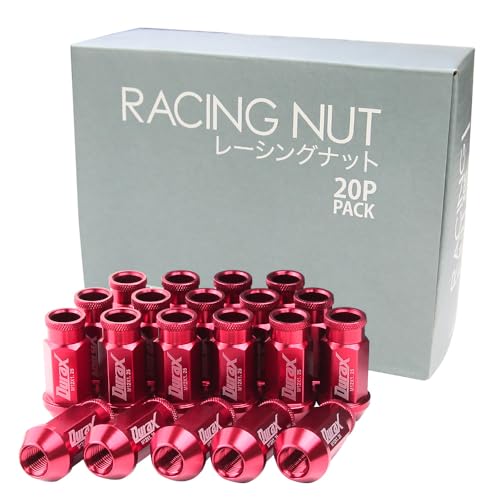 

Durax Легкий алюминиевый колесный гайка Гоночная гайка M12 P1.25 Сквозная гайка Длинный тип Набор из 20 штук (розовый) розовый