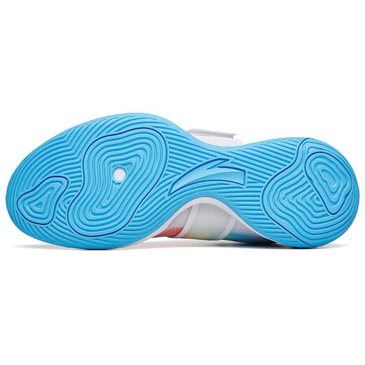 New Anta Water Flower 4 Slip Resistant Cushioning Wear Resistant Low Top Basketball Shoes White Multicolor 112221602-9