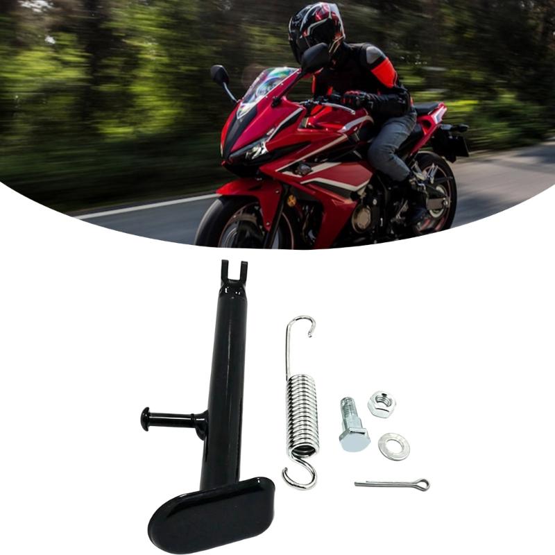 Dirt Bike Side Stand Repair Kit for PW80 PY80 Motorcycles, Complete Parking Stand Assembly with Spring Hardware for Garage Service Work Tasks