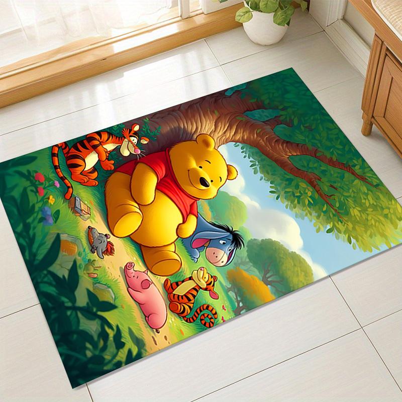 Winnie Pooh Friends Carpet For Playroom Bedroom Living Room Sofa Home Decorkids Game Area Rug Nonslip Floor Mat