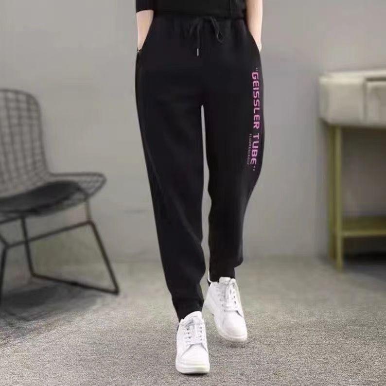 

Надвеликі Плюс Оксамитові Товсті Жіночі Штани Осінньо-Зимові Штани-Гарем Вільного Західного Стилю Всесезонні Повсякденні Штани 10XL чорний