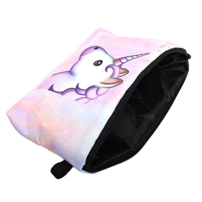 Adorable Unicorn Make Up Bag Emoji Cosmetic Travel Case Ideal For Girls And Ladies