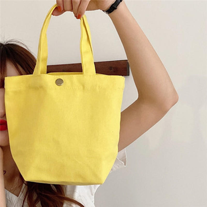 Women'S Fashion Solid Color Mini Handbags Women'S Canvas Tote Ladies Casual Bag Girl Student Cloth Bags