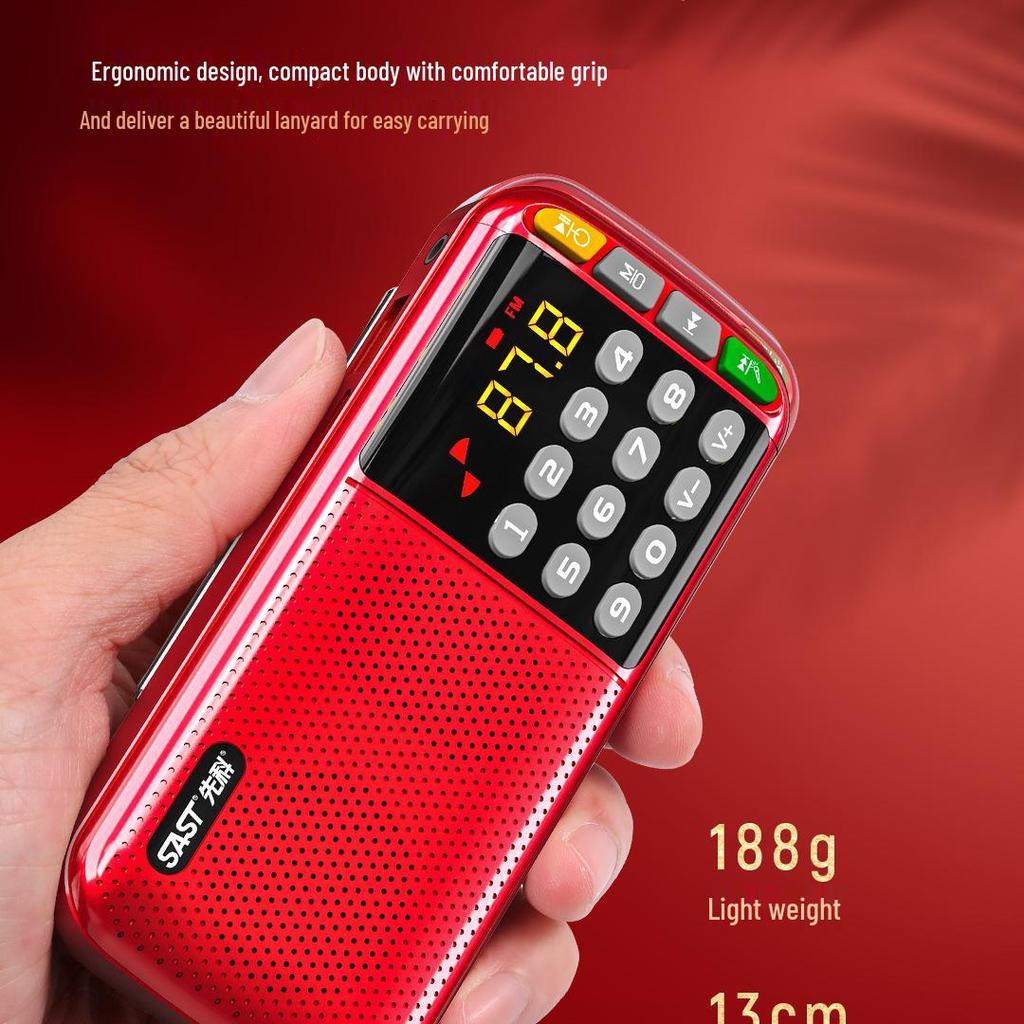 Xianke 2025 Portable Rechargeable Radio & Speaker for Seniors