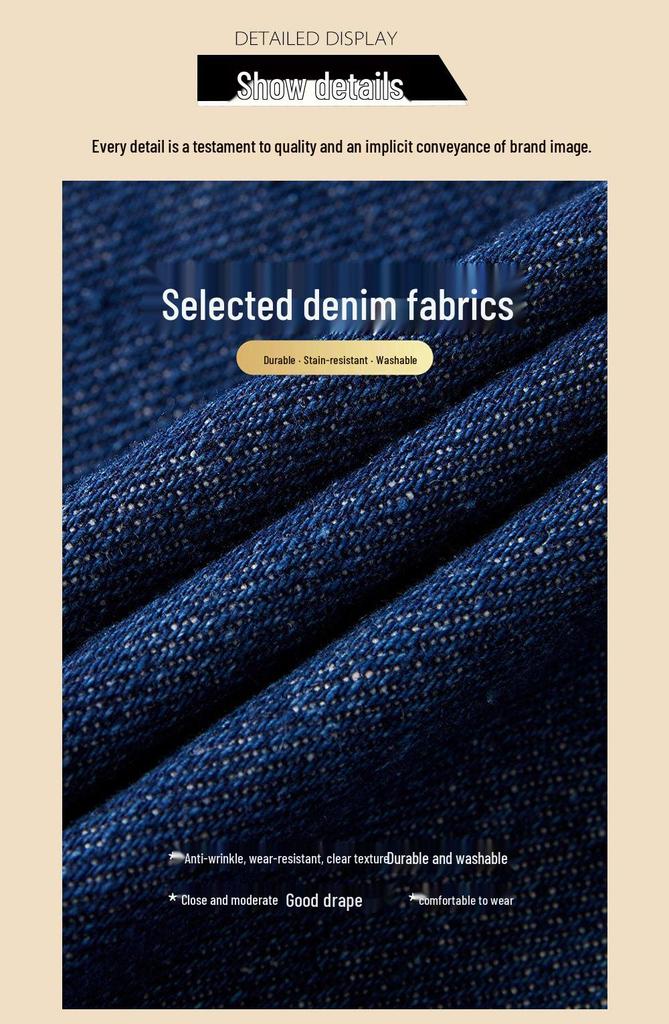 New Style Cross-Border Denim Apron: Barista, Barber & Kitchen Wear with Custom Logo