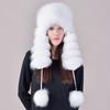 Fox Fur Hat, Korean Version of Women's Fur Hats, Rex Rabbit Hair Hat Top Real Hair Winter Warm Ear Hat