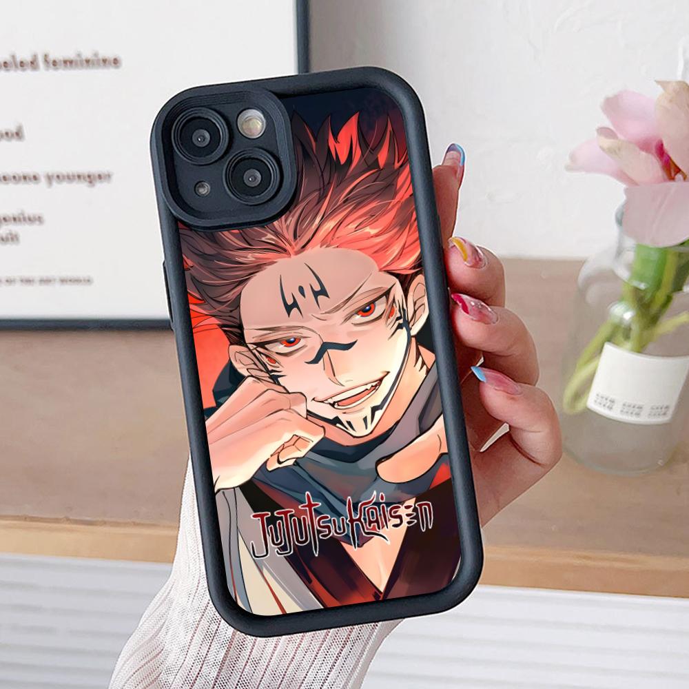 Jujutsu Kaisen Sukuna Mobile Phone Case for iPhone 17 16 15 14 13 12 11 Air Pro Max Plus Thicken TPU Colorful Cover Luxury Cover