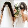 Korean New Style Bridal Hair Comb, Super Elegant Gold Flower Hair Accessory, Handmade Retro Baroque Hair Ornament For Wedding