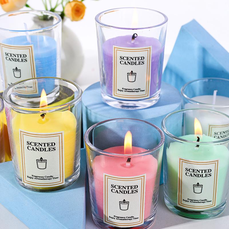 White Frosted Glass Scented Candle: High-End, Atmospheric, Creative Souvenir