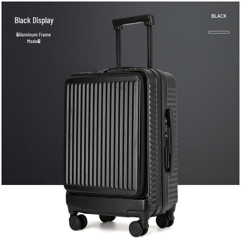 Front Opening Aluminum Frame Carry-On Suitcase
