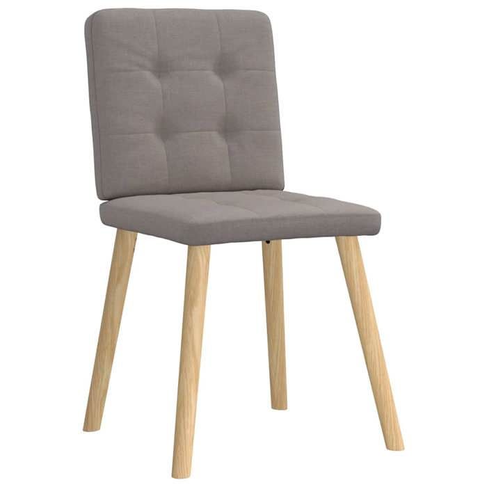 VidaXL Chaises à manger lot de 2 taupe tissu, chaise de dîner, chaise de cuisine, chaise d'appoint, chaise, chaise de salon, 4101074
