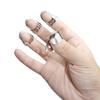 4Pcs/pack Metal Guitar Thumb Picks Finger Picks Adjustable Guitar Plectrums for Acoustic Guitar Banjo Ukulele, Silver