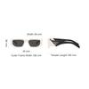 Prada Side Letter Logo Irregular Shape Sunglasses Men sunglasses White PR09ZS1425S0