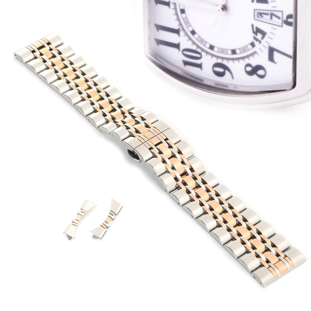 24mm Stainless Steel Watch Strap Replacement Watch Band Strap Accessory for WatchmakerRose Gold